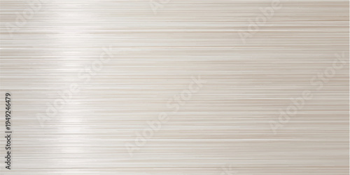 Seamless gray brushed metal plate texture features a linear striped pattern on a blank matte surface material for industrial background design