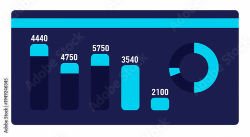 Abstract visualization of data analytics in a business context, offering a glimpse into performance metrics and key indicators