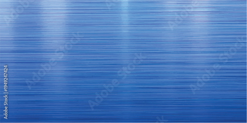 An abstract blue metallic background featuring a brushed steel texture with light silver lines and a motion blur design for a modern striped wallpaper surface