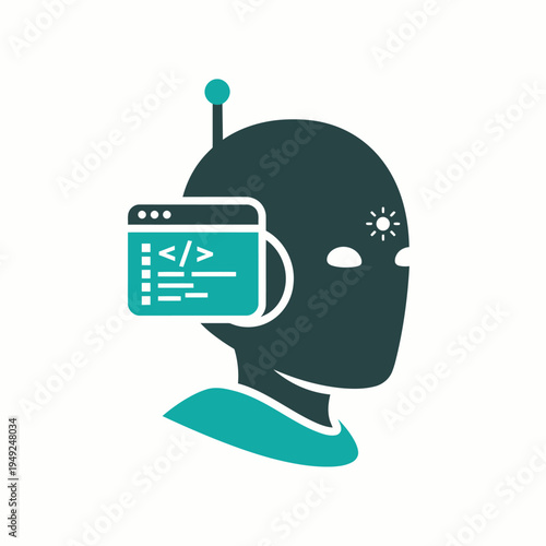 Robot with coding window