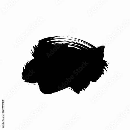 Bold black ink brushstroke, adding a touch of artistic flair. The striking contrast and unique textures