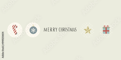 Festive christmas decorations including candy canes ornaments and gift boxes