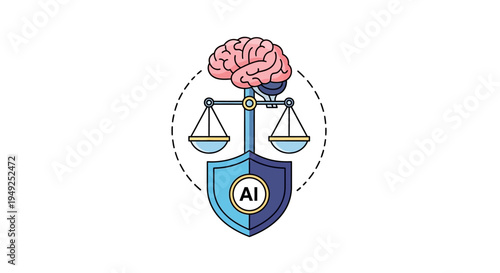 Artificial Intelligence Brain Logo Design.