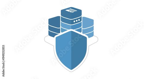 Blue shield with server protection.