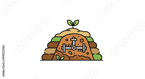 A cartoon illustration of a taco.