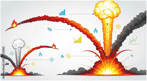Explosive Growth - A Visual Representation of Business Success and Market Domination.
