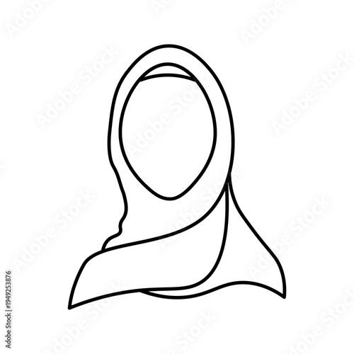 Hijab icon on white background