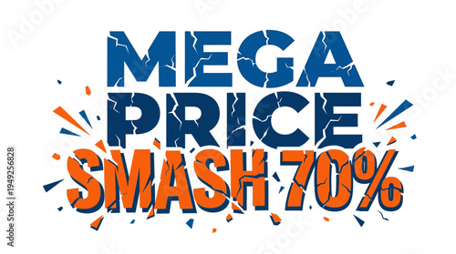 Mega Price Smash Sale Banner with 70% Discount
