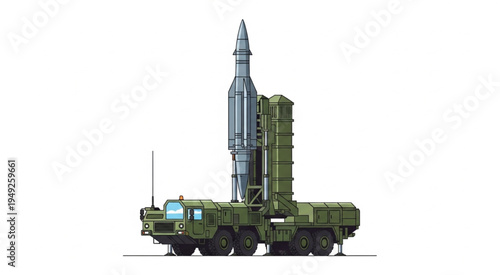 S-400 Triumf mobile surface-to-air missile system on a military vehicle.