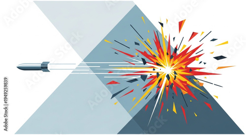 Dynamic Bullet Impact - A Visual Representation of Force and Destruction.