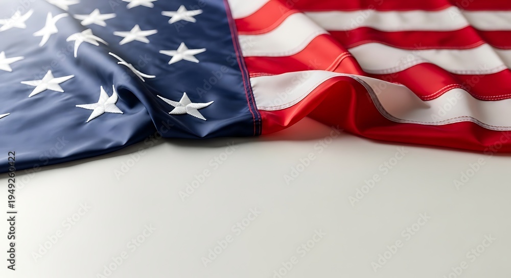 Fototapeta premium Memorial day tribute honoring fallen heroes with patriotic american flag