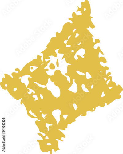 An abstract golden shape resembling a mountainous landmass against a stark black background evoking geological formations high quality professional detailed modern elegant stylish clean crisp vibrant