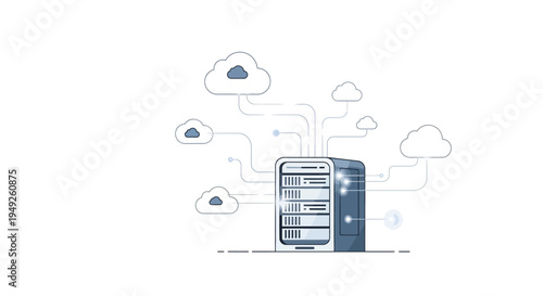 Cloud Computing Server Network Connection Data Storage Technology
