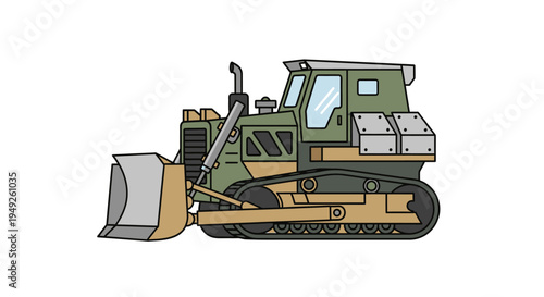 Heavy Duty Bulldozer Construction Vehicle Machine