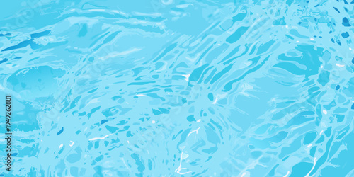 Abstract view of clear rippling blue water with light reflections