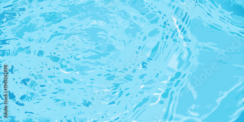Abstract swirling blue water texture with light reflections and movement