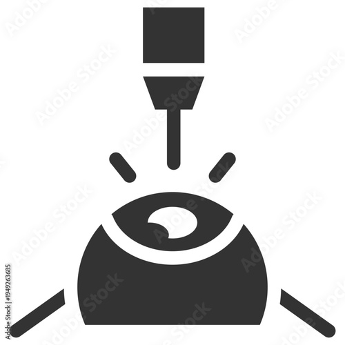 Lasik Surgery Glyph Icon
