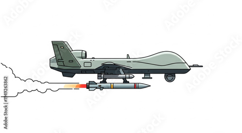 Drone Launching Missile - Modern Warfare Technology in Action.