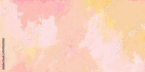 Soft pink and yellow watercolor wash with a speckled texture