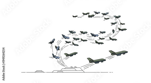 Transformation of Airplanes into Birds - A Conceptual Illustration of Evolution.