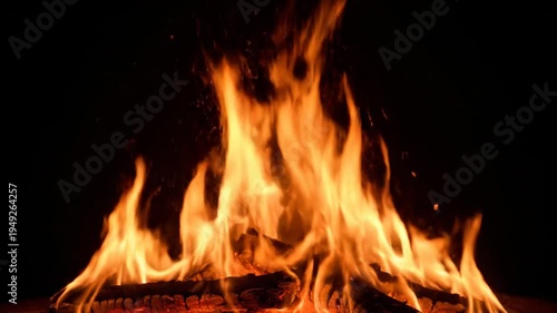 Warmth and Light A Captivating Fireplace Ambiance in Stunning Detail.