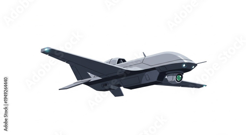 Advanced Unmanned Aerial Vehicle in Flight for Surveillance.