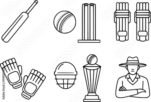Cricket sport equipment and umpire set for game celebration and competition ball