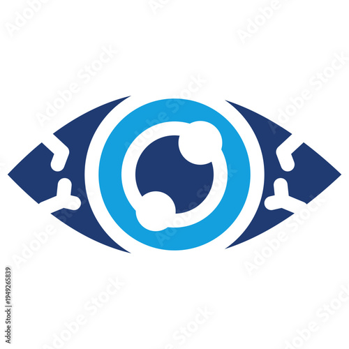 Glaucoma Flat Blue Icon