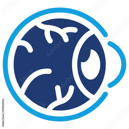Cornea Flat Blue Icon