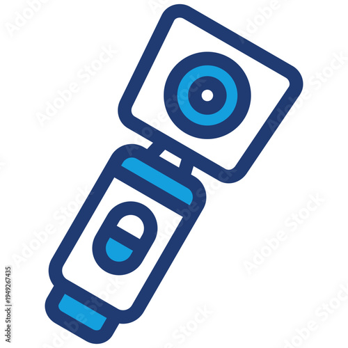 Ophthalmoscope Blue Icon