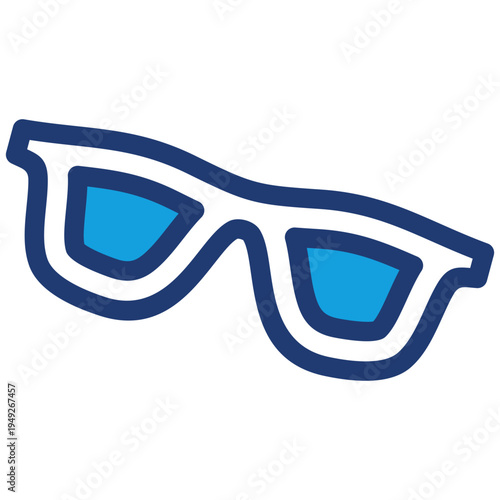Glasses Blue Icon