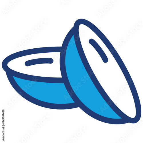Contact Lens Blue Icon