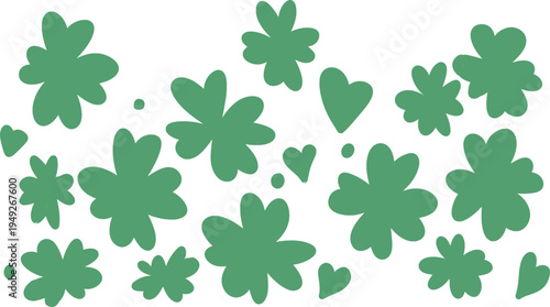 클로버 장식 풀밭