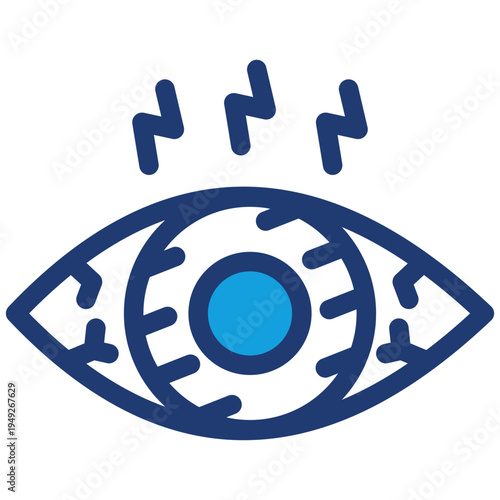 Eye Disease Blue Icon