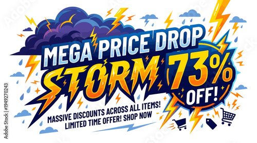 Mega Price Drop Storm Sale Banner