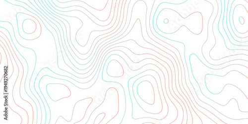 Topographic map background with geographic grid for hiking and mountain sport. luxury topographic wavy pattern and geographic grid map design. paper texture Imitation of a geographical map shades.