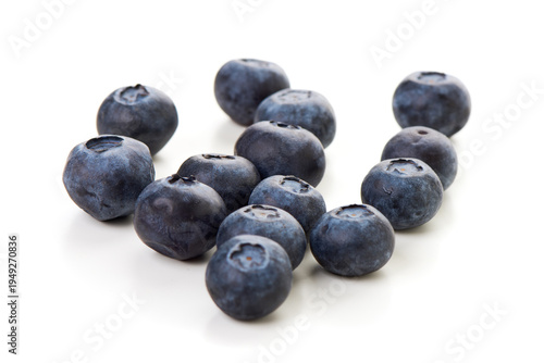 Fresh blueberries, isolated on white background
