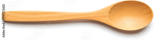 Wooden Spoon on White Background