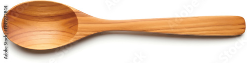 Wooden Spoon on White Background