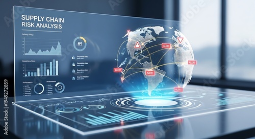 Global Supply Chain Risk Analysis With Digital Dashboard And Data Visualization