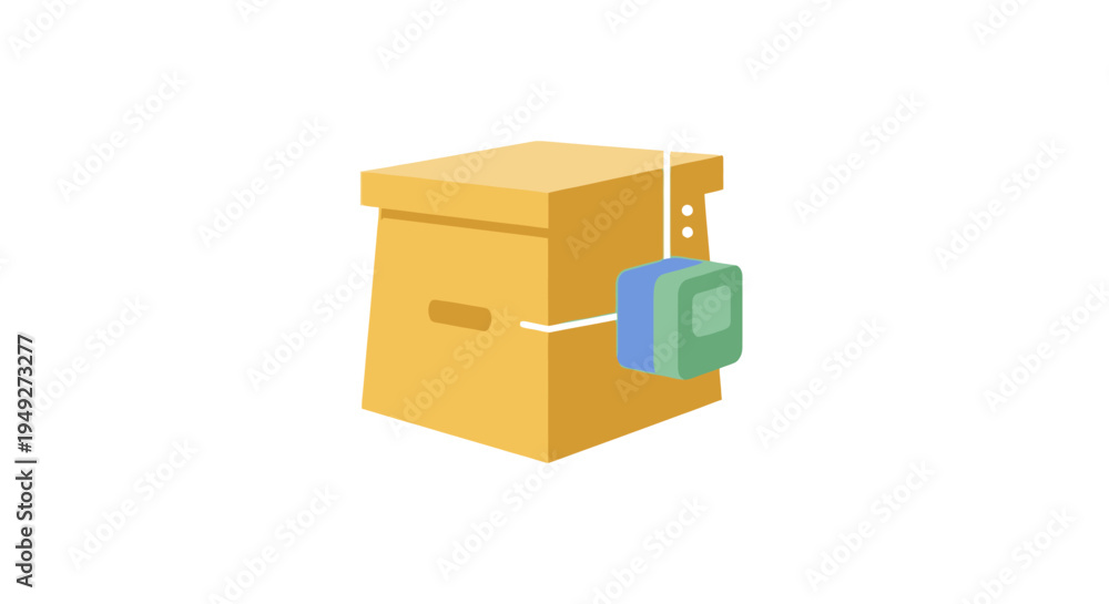 Obraz premium Brown Cardboard Gift Box Package.