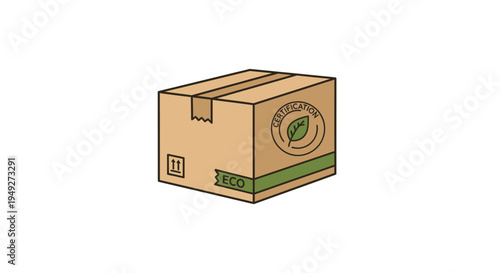 Brown cardboard shipping package box.