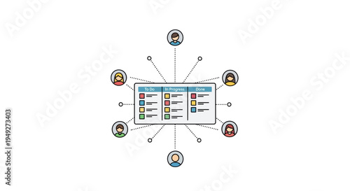 Business process management system network.