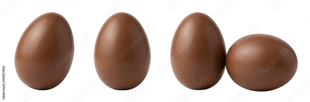 Obraz premium Chocolate Easter eggs on black background