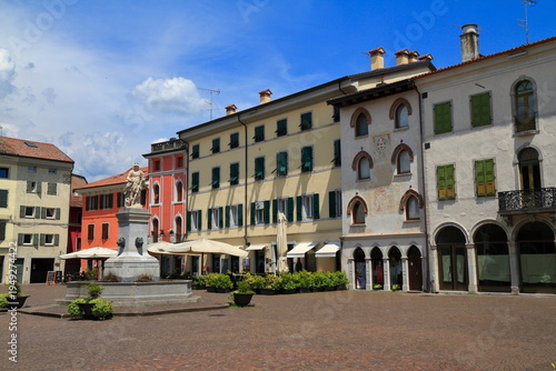 Historic European Town Square with Fountain, Cividale del Friuli, Italy