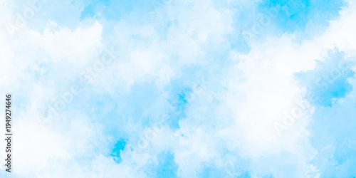 Abstract grunge sky blue soft painted watercolor paint splash. inspiring views of fluffy clouds blue sky background. cloudy blue sky various natural clouds and smoke. morning cloud in the sky.