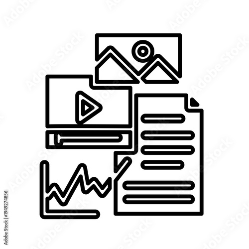 Content and statistic icon