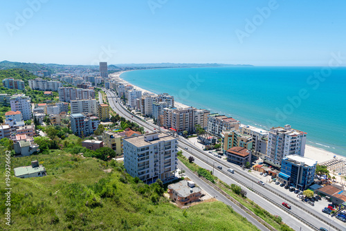 Coastline near Durres in Albania