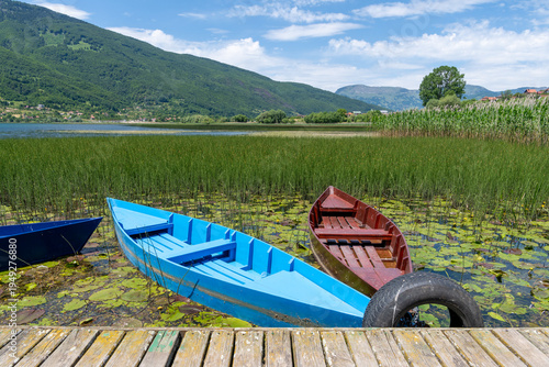 Wooden Boats on Lake Plav, Montenegro