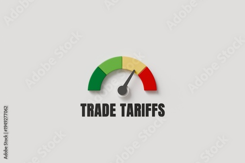 Free Download 3d trade tariffs gauge icon. tariff level concept. minimal cartoon meter dashboard indicator for economic news graphic. isolated on white transparent background. 3d render. - GFXLoad